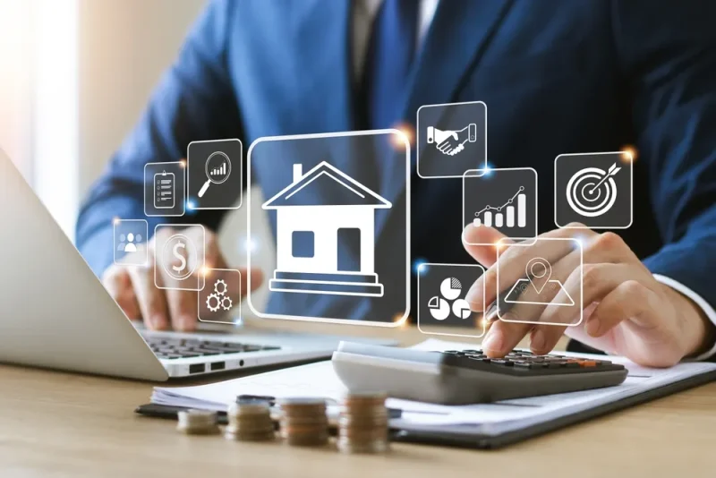 Image illustrating the step-by-step process of purchasing real estate.