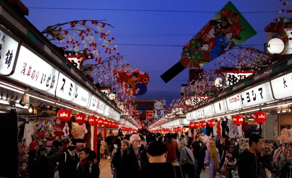 Image of the unique 'glamping' style indoor tents and earth tones in Glamping Tokyo Asakusa.