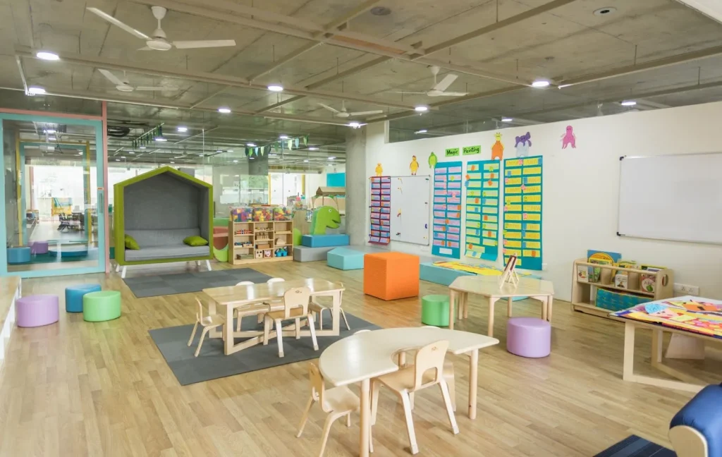 Image of children participating in a kindergarten activity in Japan.