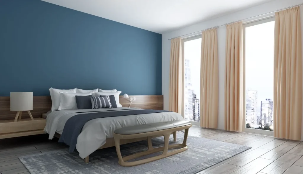 Image of a clean, modern hotel room in Edogawa, Tokyo.